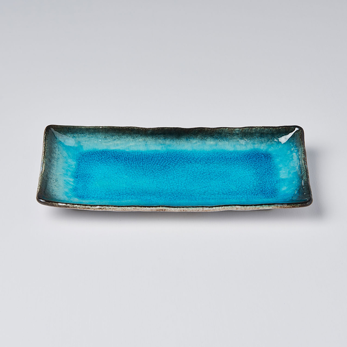 Sky blue platter, 28,5x12cm, Minoyaki Porcelain - MIJ - 8594197820593