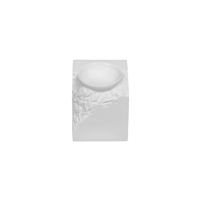 Square Podium Terra 10×11cm, white, professional porcelain - Costaverde - 5603578210243