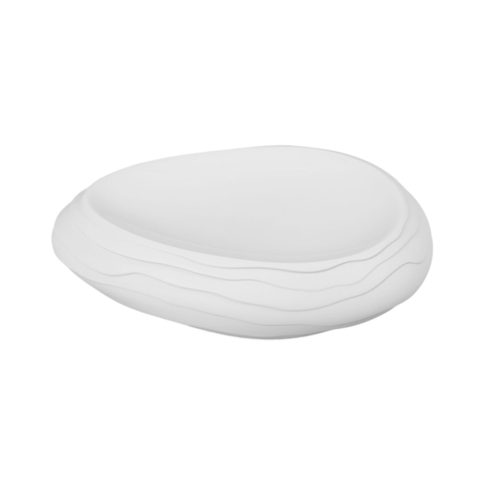 Terra oval plate 26×19×h7 cm, white, professional porcelain - Costaverde - 5603578210168