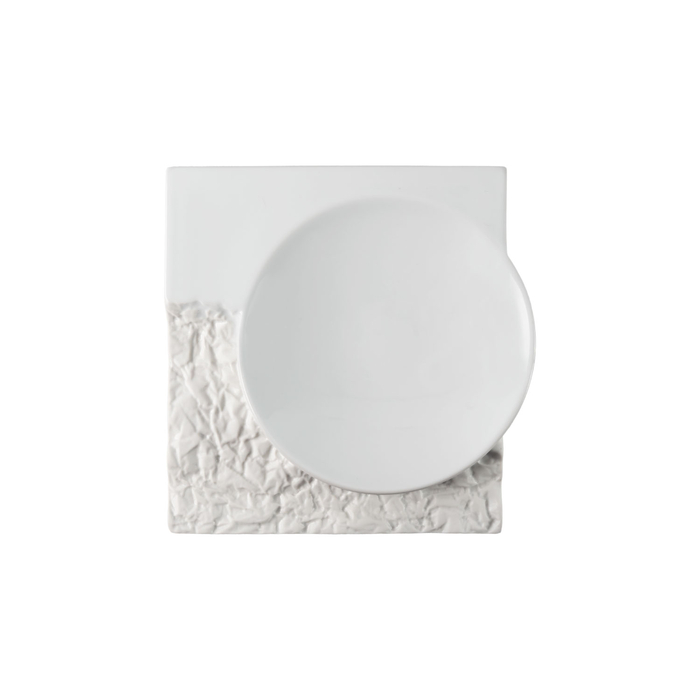Terra square plate 20cm, white, professional porcelain - Costaverde - 5603578210205