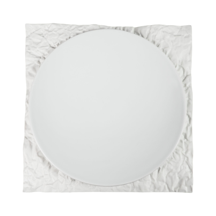 Terra square plate 26cm, white, professional porcelain - Costaverde - 5603578210175