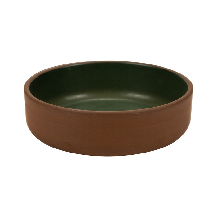 Maria Terracota Terra Green Large Low Bowl 20 cm - Maria Portugal Terracota - 5600785603912