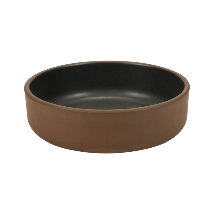Maria Terracotta Terra Grey Large Low Bowl 20 cm - Maria Portugal Terracota - 5600785603936