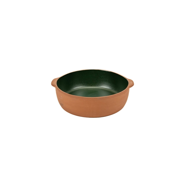Assadeira Redonda Maria Terracota Terra Verde 22 cm - Maria Portugal Terracota - 5600851020674