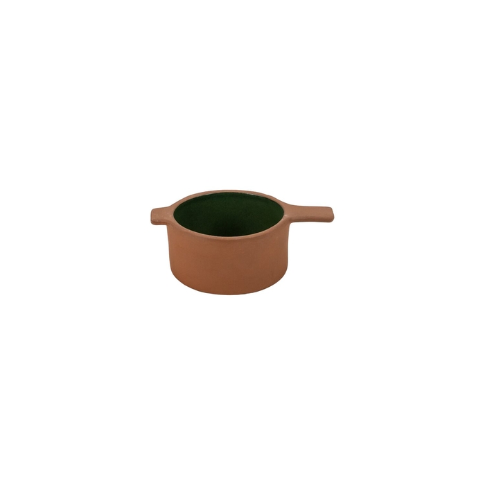 Maria Terracota Terra Green Bowl with Handle 13 cm - Maria Portugal Terracota - 5600851020834
