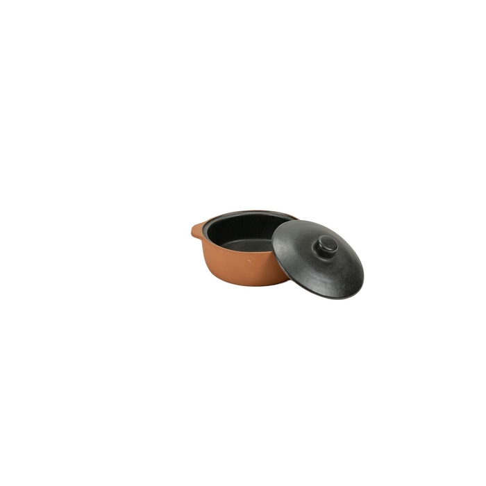Maria Terracota Terra Grey Mini Casserole 15 cm with Lid - Maria Portugal Terracota - 5600851020988