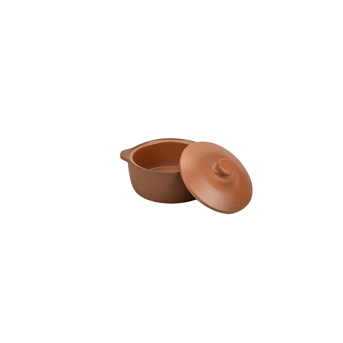 Maria Terracota Terra Salmon Small Casserole 16 cm with Lid - Maria Portugal Terracota - 5600851020506