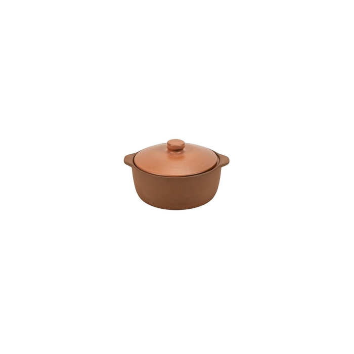 Maria Terracota Terra Salmon Medium Casserole 26 cm with Lid - Maria Portugal Terracota - 5600851020964