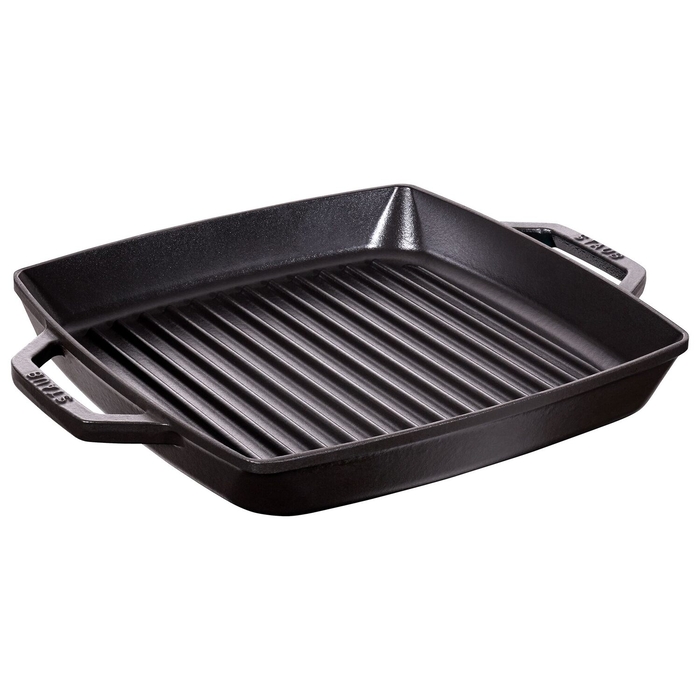 Staub Square Grill Pan Cast Iron 28 cm Black - Staub - 3272340022272