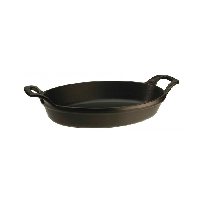 28cm Oval Oven Pan, Black Cast Iron - Staub - 3272343029230