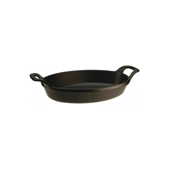 24cm Oval Oven Pan, Black Cast Iron - Staub - 3272343023238