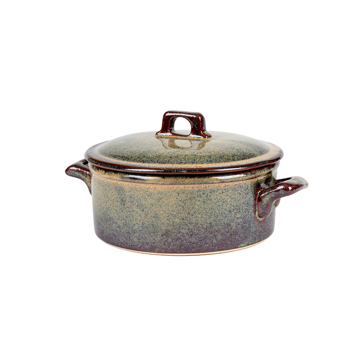 Mini Casserole 16x7cm Organic Stoneware Brown oven and microwave safe - Organic - 5604256024893