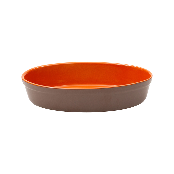 Assadeira grés 26x15cm oval Orange - Servotel - 5604256012708