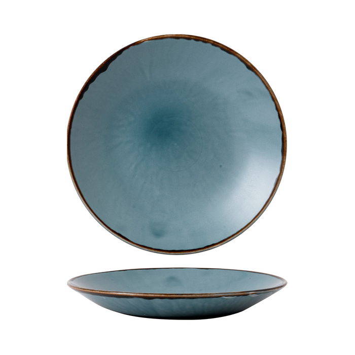 Harvest Blue deep plate 28cm - Dudson - 5602737076119