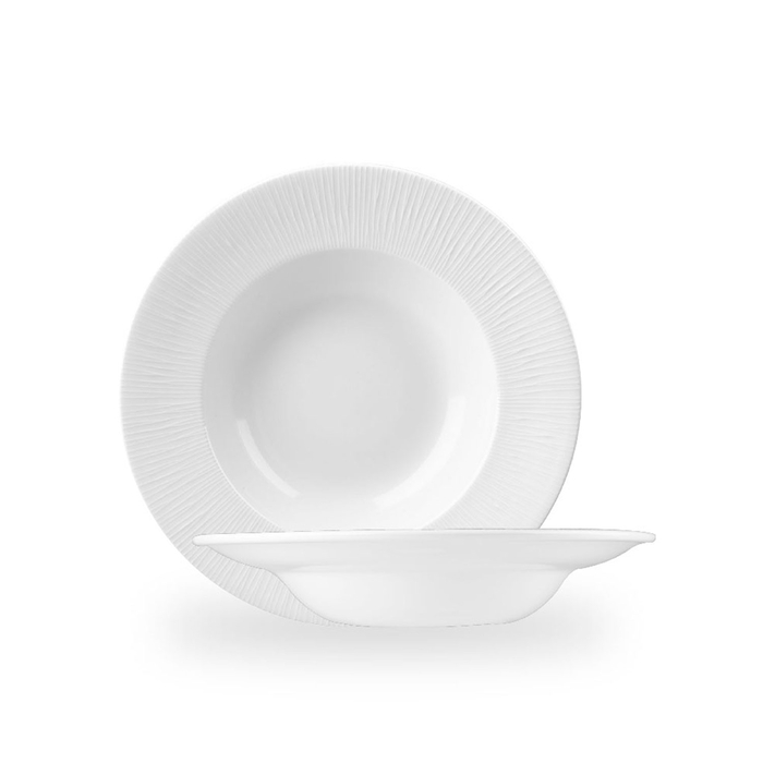 Pasta Plate Bamboo White, 28 cm, Vitrified porcelain - Churchill - 5034414363593