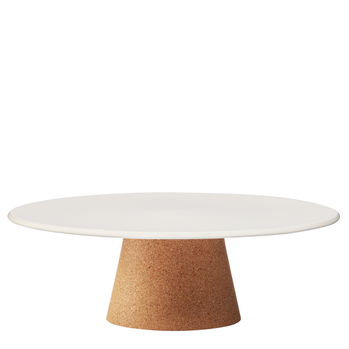Ceramic and Cork Cake Plate Alma Gémea Pearl 30 cm - Amorim Cork Composites - 5602248689846