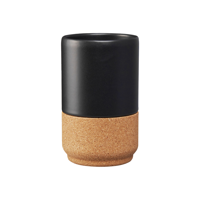 Copo Latte Faiança e Cortiça Alma Gémea Preto 330ml - Amorim Cork - 5602248698626