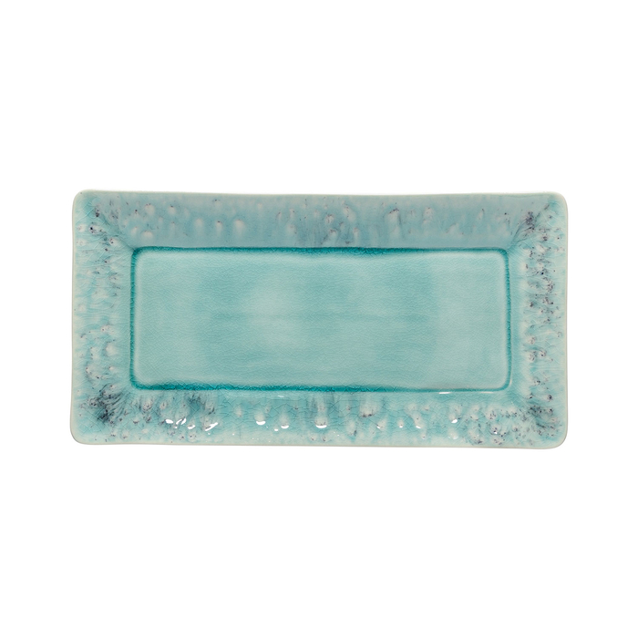 Madeira rectangular platter 34 x 18cm, blue stoneware with handcrafted crackled finish - Costa Nova - 5,60674E+12
