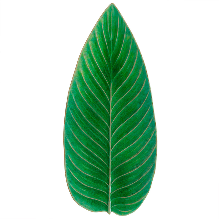 Riviera bird of paradise leaf plate 39.8 x 17.2 cm - Costa Nova - 5606739952341