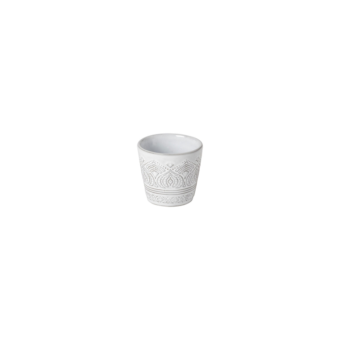 Copo Espresso Grespresso Ecogres branco Quénia 70 ml, grés reciclado com acabamento artesanal - Costa Nova - 5606739970659