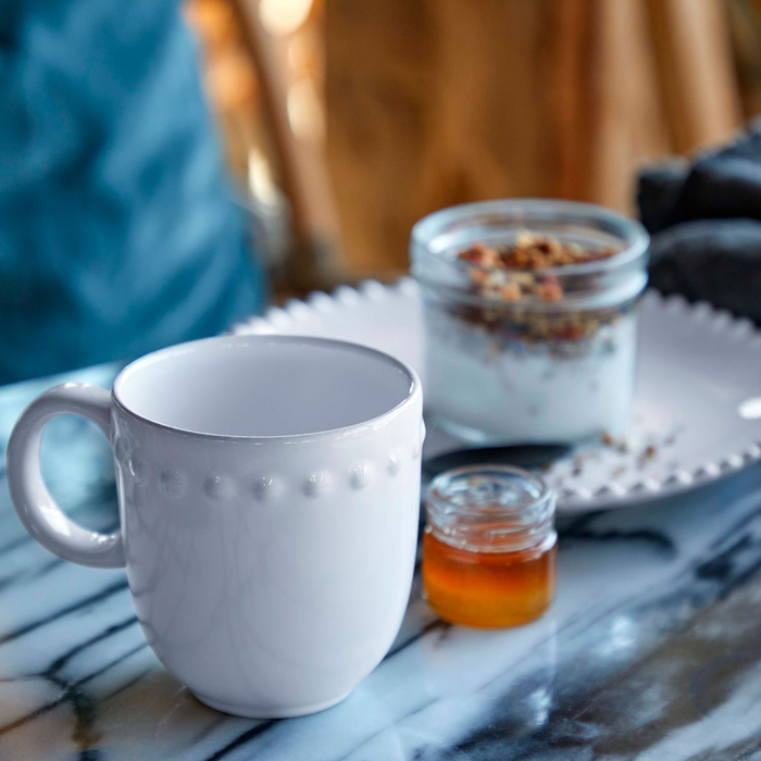 Caneca Pearl 370 ml, grés fino com acabamento artesanal - Costa Nova - 5606739934279