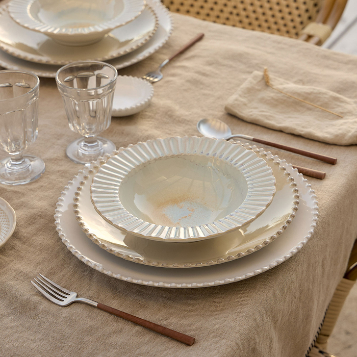 12-Piece Dinnerware Set, nacre fine stoneware with handcrafted finish - Costa Nova - 5602737107189