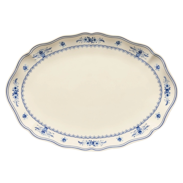 Vila Oval Platter 40 cm Beige-Blue Costa Nova - Costa Nova - 5606739983338