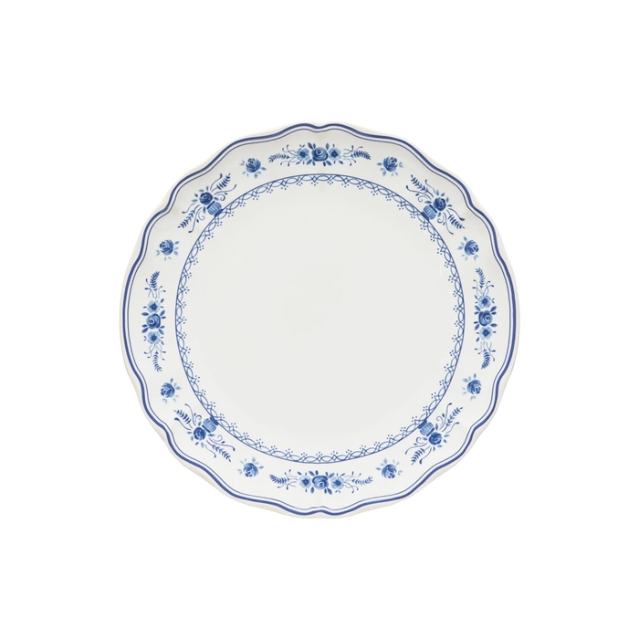 Prato Jantar Vila 27 cm Branco-Azul Costa Nova - Costa Nova - 5606739980320