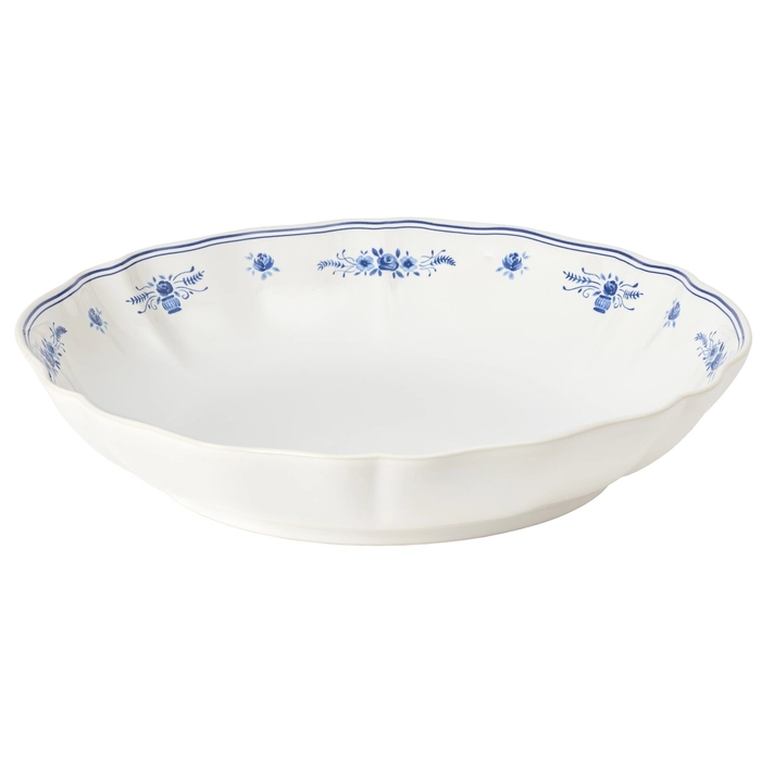 Saladeira/Fruteira Vila 34 cm Branco-Azul Costa Nova - Costa Nova - 5606739983369