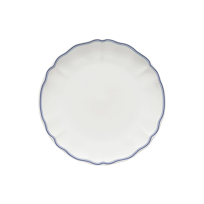 Prato Jantar Vila 27 cm Branco-Azul Costa Nova - Costa Nova - 5606739983277
