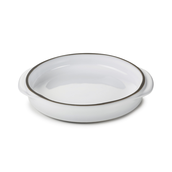 Oval porcelain baking dish 16x14cm Caractère white - Revol - 3198246545243
