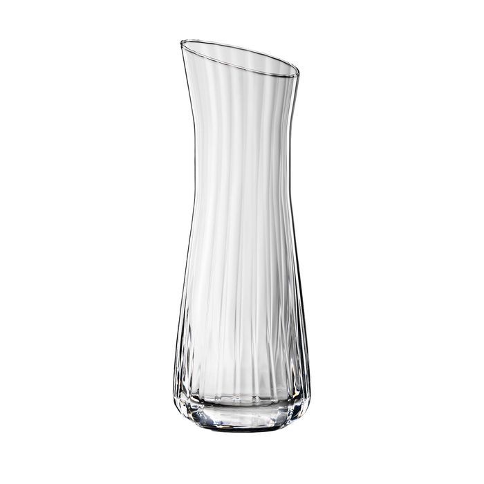 Jarro Lifestyle 1L em vidro cristalino, com design moderno em forma de diamante e decoração linear - Spiegelau - 4003322293262