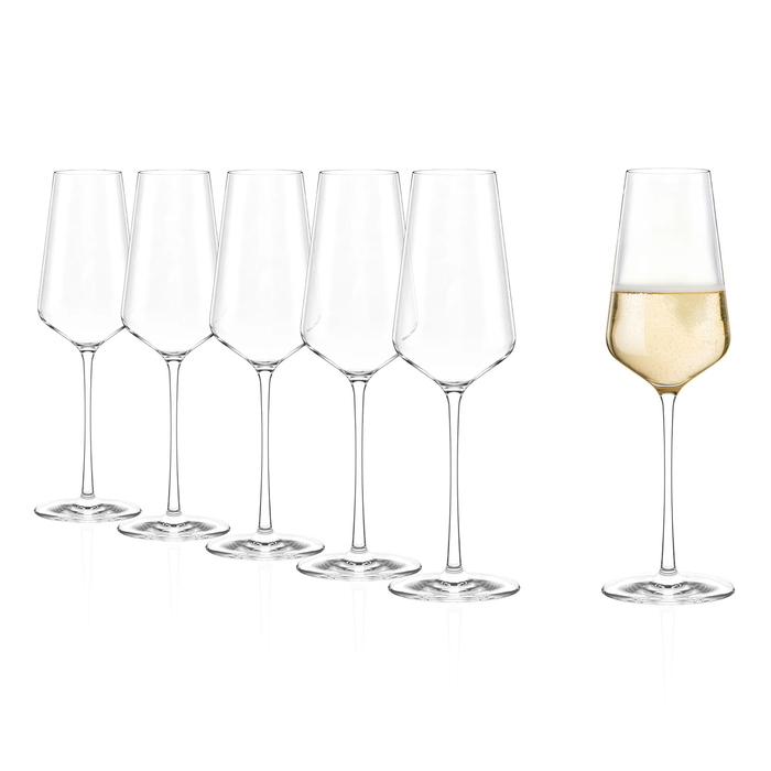Set of 6 STARlight Champagne Flutes 290 ml - Stölzle Lausitz - 5602737107080