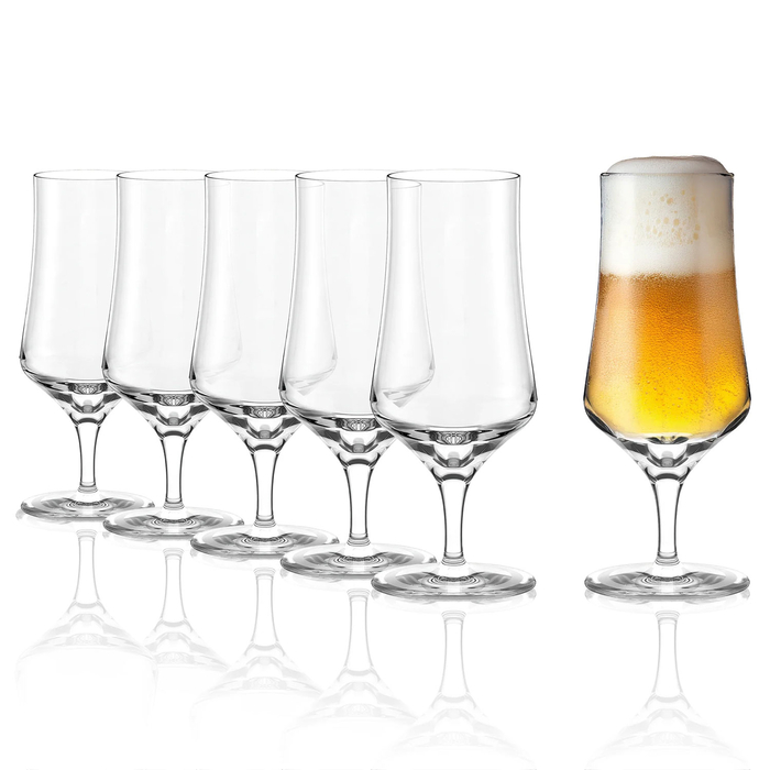 6 classic 400 ml beer glasses, perfect for pilsners and helles - Stölzle Lausitz - 5602737108056