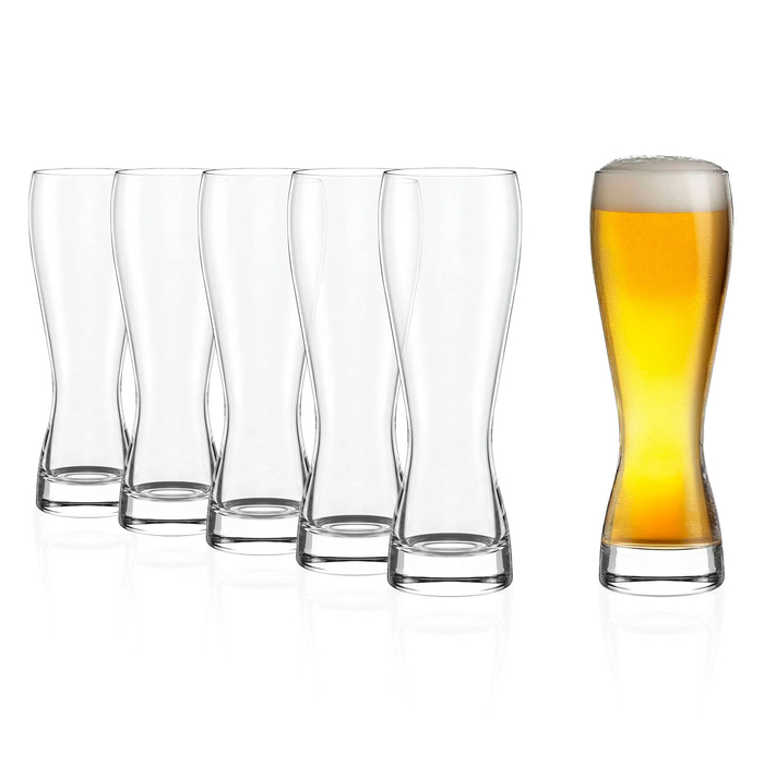 6 Copos cerveja de trigo 670 ml aromas intensos ao estilo Bávaro - Stölzle Lausitz - 5602737108087