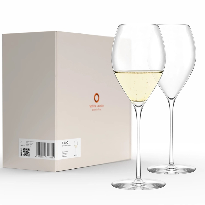 Stölzle Lausitz champagne glass crystalline glass 425 ml set of 2 Fino - Stölzle Lausitz - 4012632317735