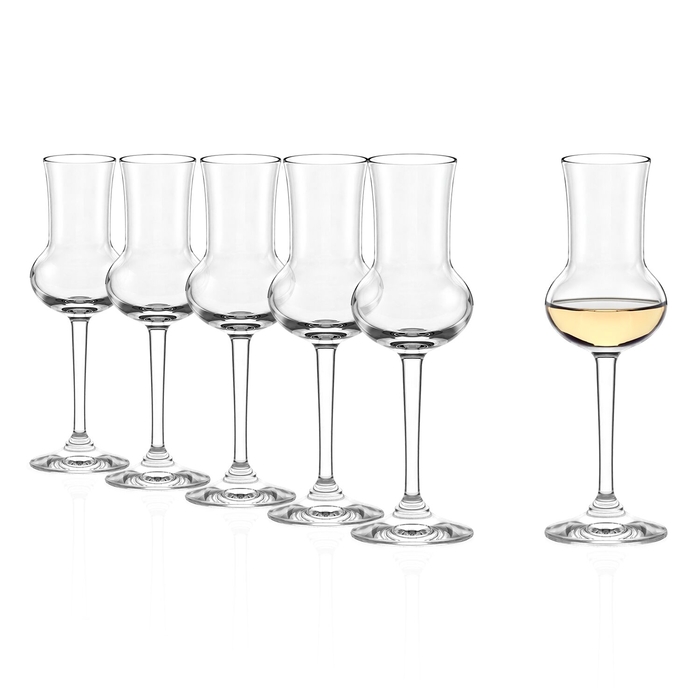 Stölzle Lausitz Grappa Glass Professional Lead-Free Crystal Glass 87 ml Set of 6 - Stölzle Lausitz - 5602737114781