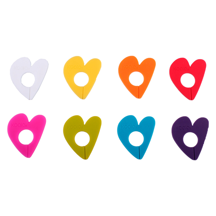 8 Marcadores para Copos Love, Silicone - Koala - 8436040962855