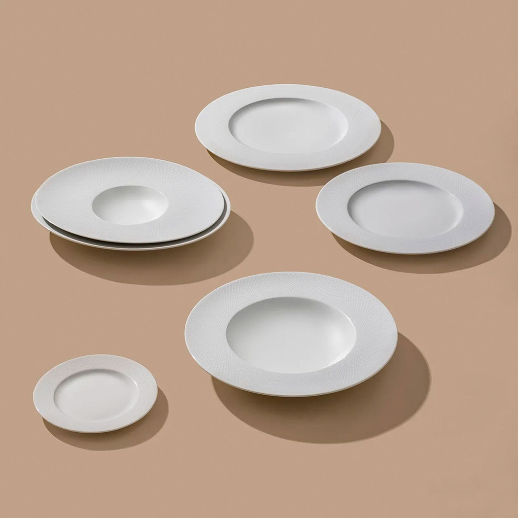 Prato Marcador Graphique 32,5cm, Porcelana Branca - Degrenne - 3057192454477