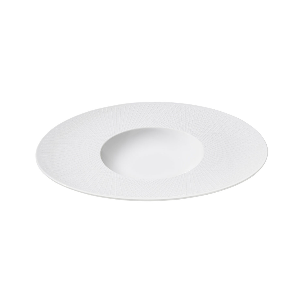 Prato Oval Graphique 32x27cm, Porcelana Branca - Degrenne - 3057192454576