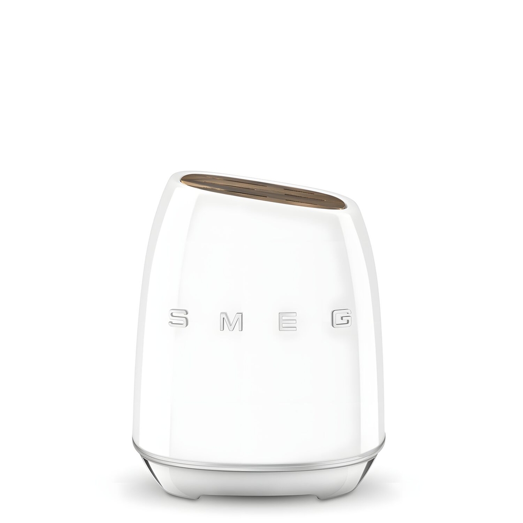 Smeg Knife Block Set with 6 Knives Stainless Steel 23.2 cm White 50's Style - SMEG Portugal | Exclusive Design Kitchen Packs - 8017709350482