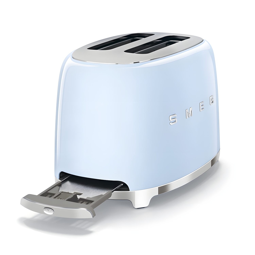 Smeg 2 Slice Toaster Stainless Steel 950 W Pastel Blue 50's Style - SMEG Portugal | Exclusive Design Kitchen Packs - 8017709189099