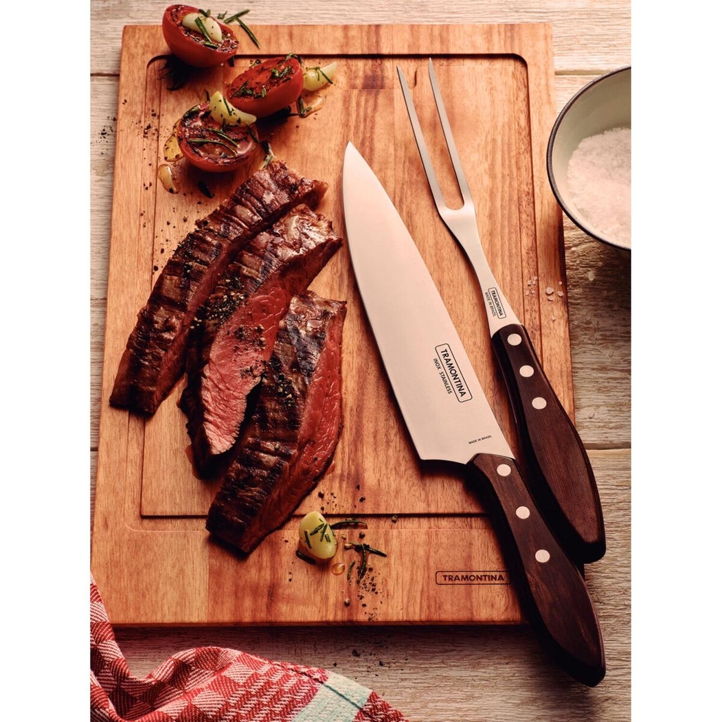Tramontina Churrasco Meat Knife 20 cm Polywood Brown - Tramontina - 7891112174870