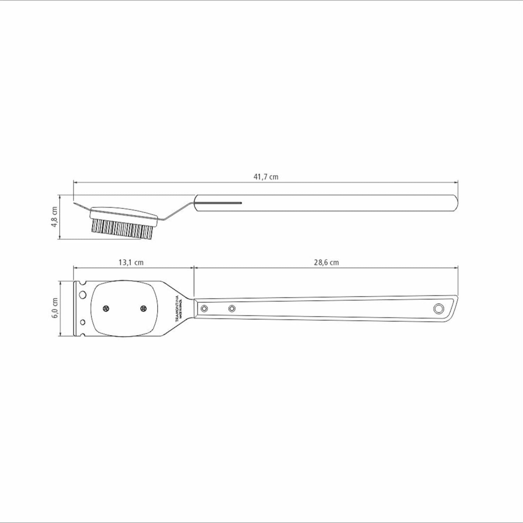 Tramontina Churrasco Escova para Limpeza de Grelhadores 42 cm Madeira Natural - Tramontina - 7891112175402