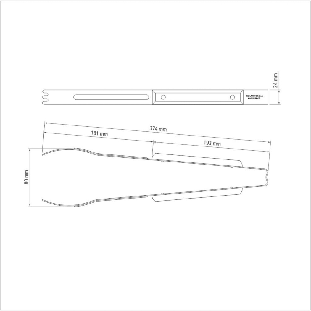Tramontina Churrasco Meat Tongs 37 cm Natural Wood - Tramontina - 7891112111851