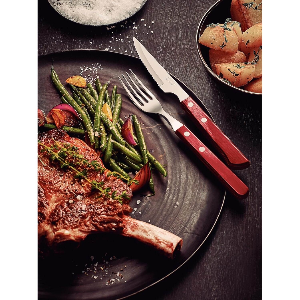 Tramontina Churrasco 6 Piece Steak Knife Set Polywood Red - Tramontina - 7891112197961