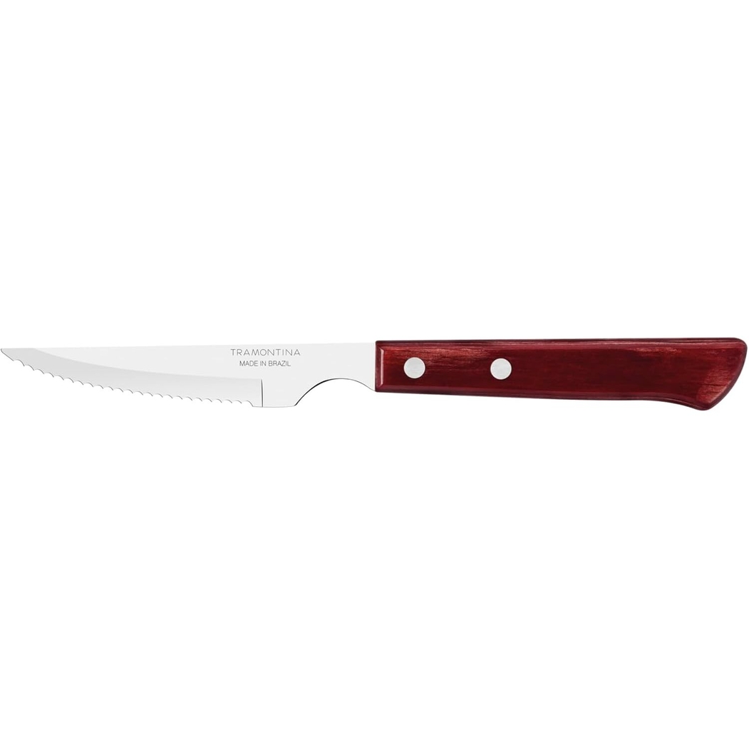 Tramontina Churrasco 6 Piece Steak Knife Set Polywood Red - Tramontina - 7891112197961