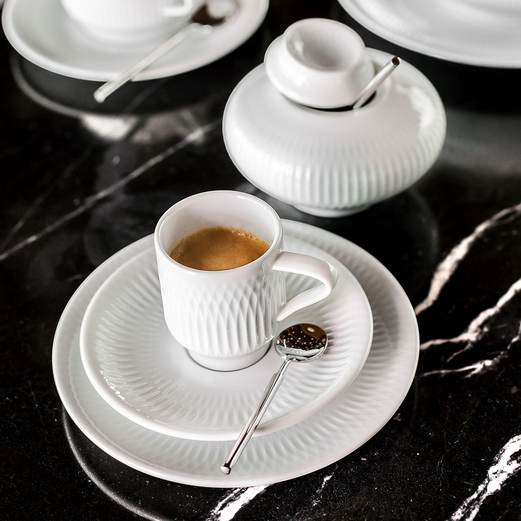 Chávena café com pires Utopia branco 105ml - Vista Alegre - 5601266909554
