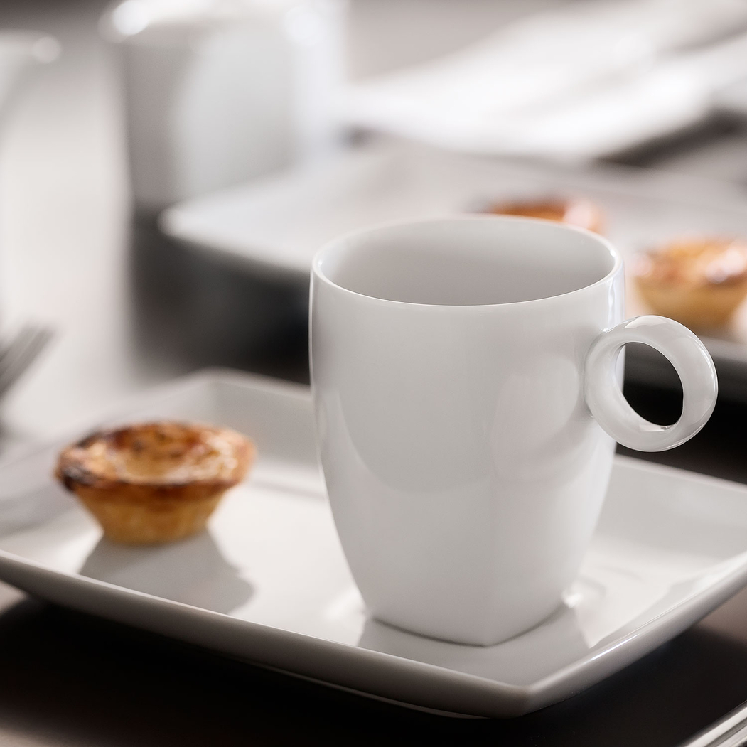 Carré Mug 307ml and Tray White - Vista Alegre - 5601266797335