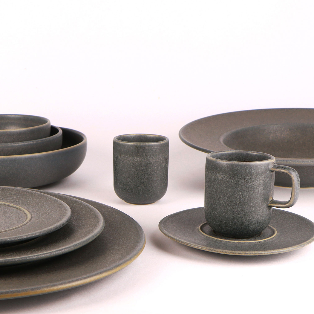 Único Anthracite tea cup 220ml - Mesa Ceramics - 5602573710277